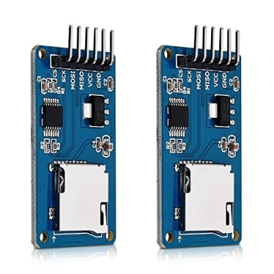 Image of kwmobile 2x Micro SD Card Reader Module 5V Adapter for Arduino and other Microcontrollers