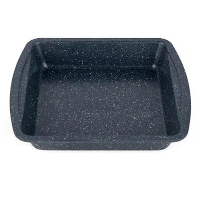 Image of Russell Hobbs RH00997EU Nightfall Stone Square Cake Tin 26cm Non Stick Deep Sided Brownie Pan, Batch Cooking, Carbon Steel Baking/Roasting Tray, Easy Clean, BPA/PFOA Free, Oven Safe to 220C