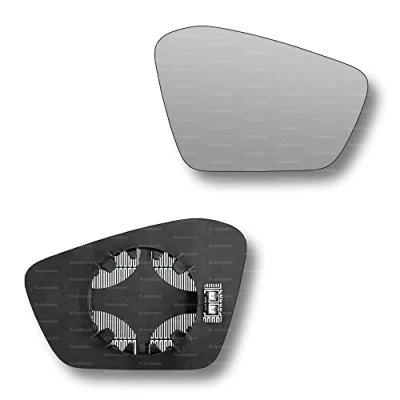 Image of Less4spares Replacement Wing Mirror Glass Right Compatible with Skoda Octavia 2020 2022 CLIP ON Driver Off side Heated Convex