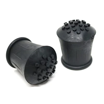 Image of fiXte Heavy Duty Replacement Walking Stick Cane Crutch Hiking Pole Rubber End Ferrule Black 22mm (2)
