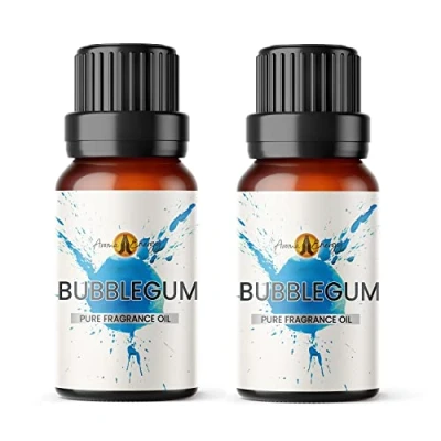 Image of Aroma Energy Bubblegum Fragrance Oil 20ml (2 x 10ml) Highly Scented for Making Candle, Soap, Wax Melt, Diffuser etc