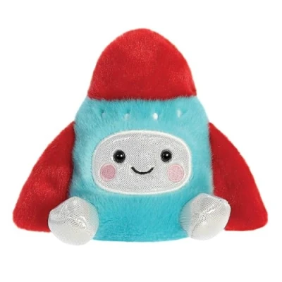 Image of Aurora, 33780, Palm Pals Mars Rocket Ship 5In, Soft Toy, Blue &amp; Red