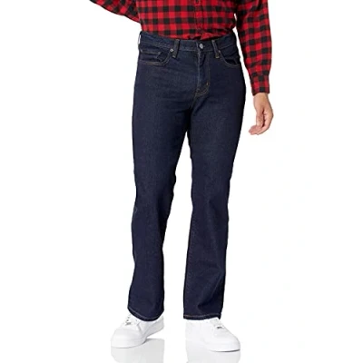 Image of Amazon Essentials Men&#039;s Straight Fit Bootcut Jeans, Rinsed, 34W / 31L