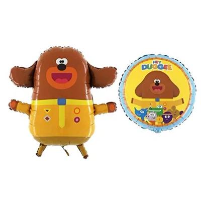 Image of Toyland® Pack of 2 1 x 46cm (18&quot;) Round Hey Duggee and the Squirrels Balloon + 63cm (25&quot;) Giant Jumbo Size Character Foil