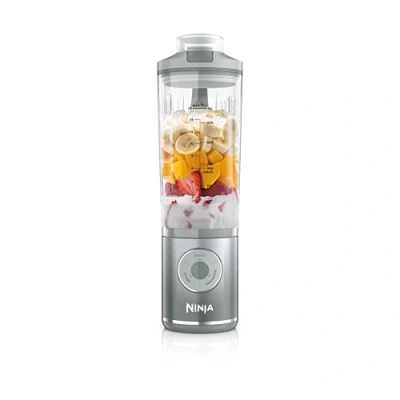 Image of Ninja Blast Max Portable Blender, 570ml, Rechargeable Battery, Blending Cup &amp; Leak proof Lid, 3x Blend Functions, Makes Smoothies, Protein Shakes, Blends Ice Frozen Fruit, Silver BC251UKSL