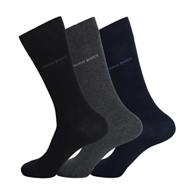 Image of BOSS Hugo Men&#039;s Socks Business Allround RS SP 50274157 6 Pairs, Blue, grey melange, black (962), 43 46