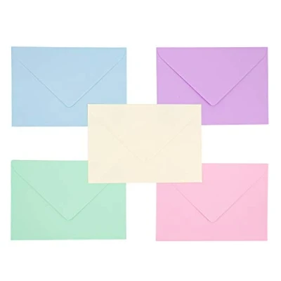 Image of Pukka Pad, Post &amp; Packaging Gummed Envelopes Pack of 25, Ready to Seal, Durable 100GSM Postal for Letters, Invitations, and Other Mail 229 x 162 mm, Size C5, Pastels