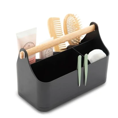 Image of simplywire Makeup Storage Organiser Bathroom Caddy Black