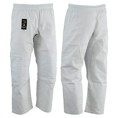 Image of Playwell Martial Arts Judo Trousers White Bleached (Double Padded Knees) (170cm)
