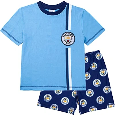 Image of MANCHESTER City F.C. Boys Pyjamas, Cotton Man Pjs, Official Football Pyjamas for Kids and Teenagers (3 4 Years, 3_years) Blue