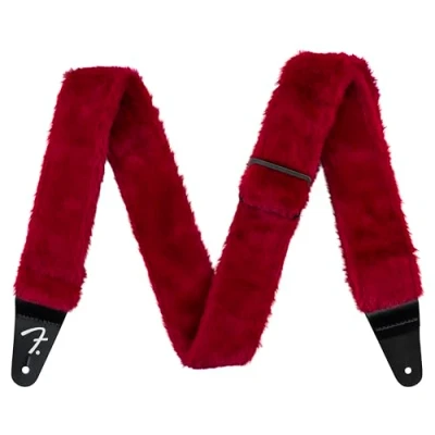 Image of Fender Poodle Plush, Red Guitar Strap (0990642025)
