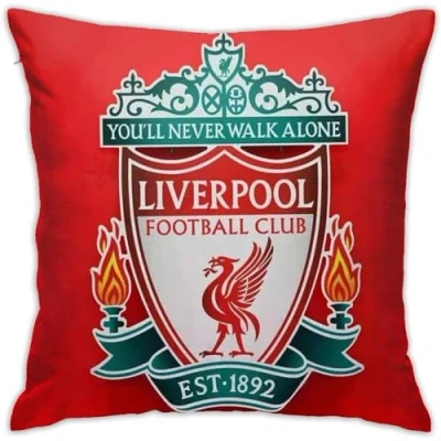 Image of ZFENGYYUAN Liverpool football Home Throw Pillow Case Couch Sofa Bedroom Decorative Square Cushion Covers 18x18 Inch