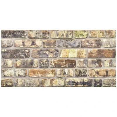 Image of vidaXL 3D Wall Panels with Multicolour Brick Design 10 pcs EPS