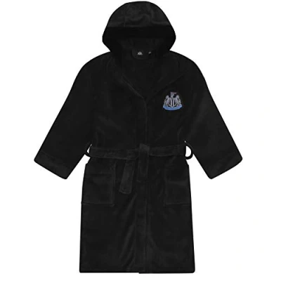 Image of Newcastle United FC Official Gift Boys Fleece Dressing Gown Black 5 6 Years