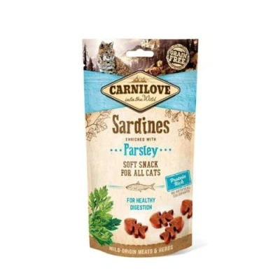 Image of Carnilove Cat Semi Moist Snacks 50g Sardines with Parsley