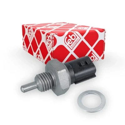 Image of 2263000Q1P, 2263000Q2D Coolant Temperature Sensor FEBI BILSTEIN 107685 black with seal ring RENAULT: CLIO 3, 2, MEGANE 3 Coupe