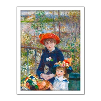 Image of Renoir Two Sisters On The Terrace Large Framed Art Print Poster Wall Decor 18x24