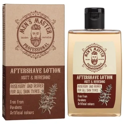 Image of Men&#039;s Master Soothing After Shave Lotion for Men Moisturizing and Nourishing With Menthol, Hot Pepper Extract Paraben Free Fresh &amp; Masculine Scent 120 ML