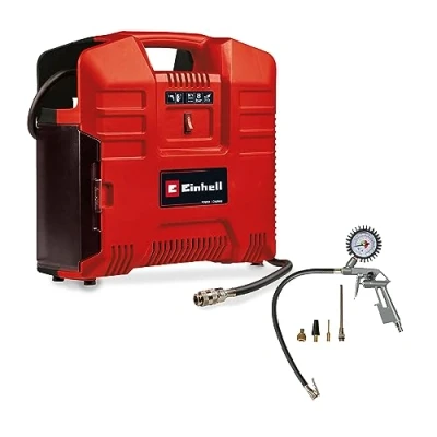 Image of Einhell Power X Change Oil Free Cordless Tyre Inflator Air Compressor 36V Portable Electric Pump, 8 Bar TE AC 36/8 Li OF Set Solo Case (Battery Not Included)