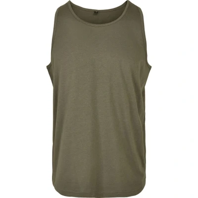 Image of Build Your Brand Men&#039;s Basic Tank T Shirt, Olive, 5XL