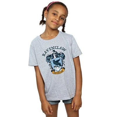 Image of Harry Potter Girls Ravenclaw Crest T Shirt Sport Grey 12 13 Years