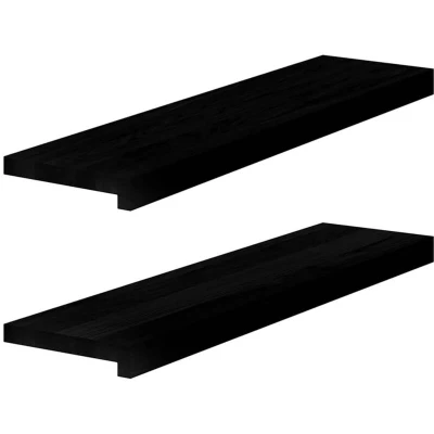 Image of vidaXL Window Sills 2 pcs Dark Brown 80x20x2 cm Solid Wood Oak