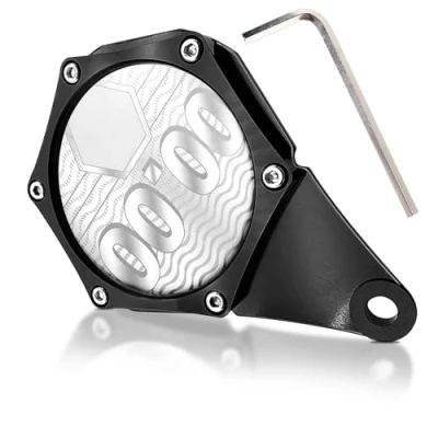 Image of Newsmy Motorcycle Tax Disc Holder, Waterproof Metal Alloy Motorbike Permit Holder for Scooter with Allen Key(Black)