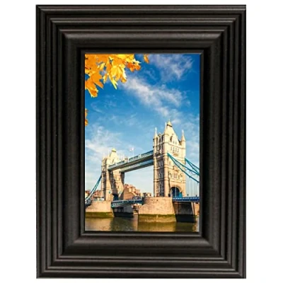 Image of T&amp;L Trade Ltd Picture frames, 4x6 Inches, Premium photo Frame for Home &amp; Office Decor, Table Top Display or Wall Mounting Multi Frame, Made of Solid Wood, Black 6x4 10 x 15 cm