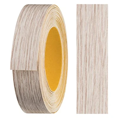 Image of haggiy melamine edge tape self adhesive 18 mm x 5 m I furniture secure hold without ironing banding veneer for shelves/wooden panels (Bootega Light)