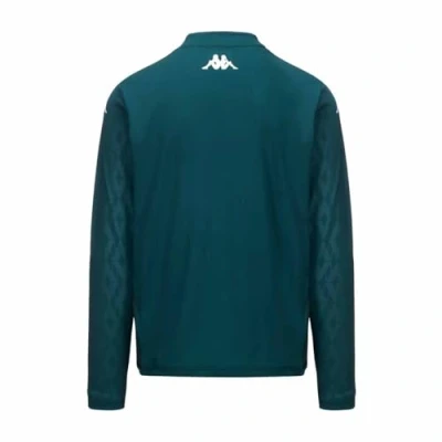 Image of Kappa Gara AS Monaco HOME Jacket WARM UP Club wear, Men&#039;s, Size: XL, Green dark rain