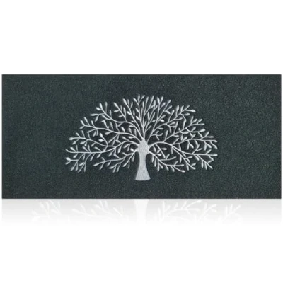 Image of AOAOPQ Large Doormat Indoor Door Mat 45x120 cm Front Tree of Life Washable Dirt Trapper Non Slip Absorbent Inside Entrance Rug Floor for Entryway Patio Outdoor Black