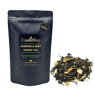 Image of Jasmine and Mint Green Tea, Loose Leaf Camellios (1kg)