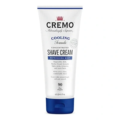 Image of CREMO Cooling Concentrated Shave Cream For Men Fights Razor Burns 177ml