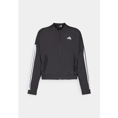 Image of adidas Sportswear Essentials Stripes Lifestyle Bomber Training jacket, Women&#039;s, Size: XS, Black/white