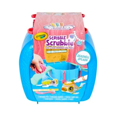Image of Crayola Scribble Scrubbie Pets, Ocean Animals Playset, Color &amp; Wash Creative Toy, Gift for Kids, Age 3, 4, 5, 6