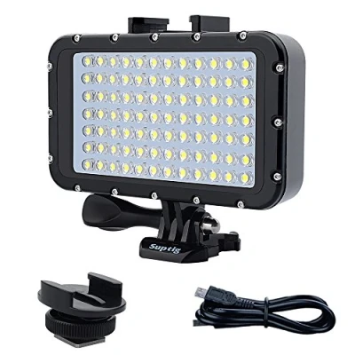 Image of Suptig Underwater Lights Dive Light 84 LED High Power Dimmable Waterproof Video 164ft(50m) For Gopro Canon Nikon Pentax Panasonic Sony Samsung SLR cameras