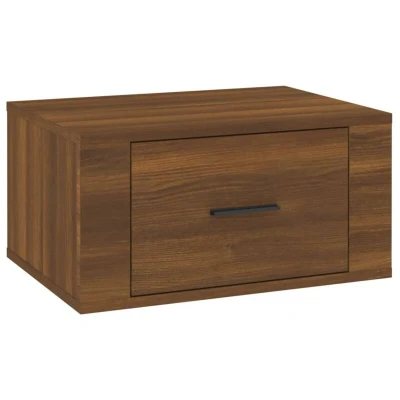 Image of vidaXL Wall mounted Bedside Cabinet Brown Oak 50x36x25 cm