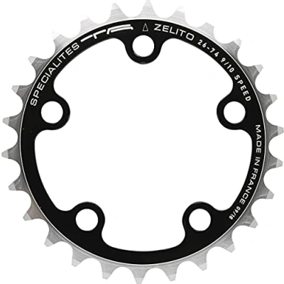 Image of Spécialités TA Unisex Zelito Triple 74pcd 8 9 10 Speed Chainring, Black, Inner 30t UK