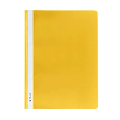 Image of Herlitz 975433 File Folder a4 Polypropylene with Transparent Front Cover Red (Pack of 10) Yellow