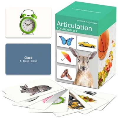 Image of Articulation Flash Cards Speech Therapy Materials Autism Learning ESL Teaching