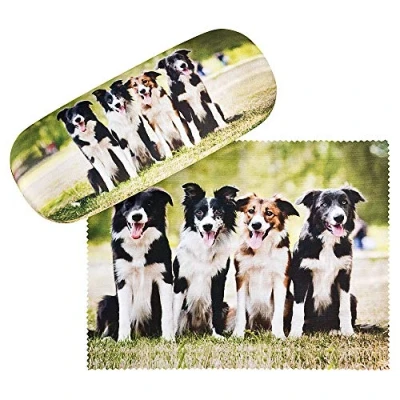 Image of VON LILIENFELD Border Collies Hard Cloth, Multicolor, 16.0 x 6.5 4.5 cm, Classic, Animal Print
