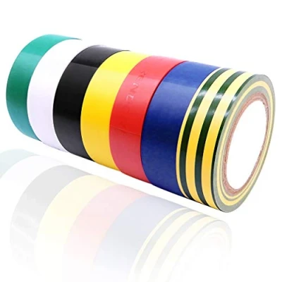 Image of YTBUBOR Multicolor 7 Roll Insulating Electrical Tape Adhesive PVC Tapes 17mm x 9m