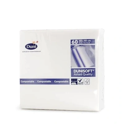 Image of Duni Dunisoft Large Prefolded Lunch Napkins, 40 x 40cm