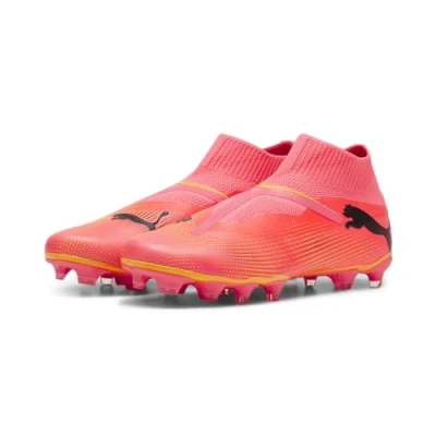 Image of Puma Future 7 Match Laceless FG/AG Moulded stud football boots, Men&#039;s, Size: 10, Sunset glow/black/sun stream Textile/synthetics