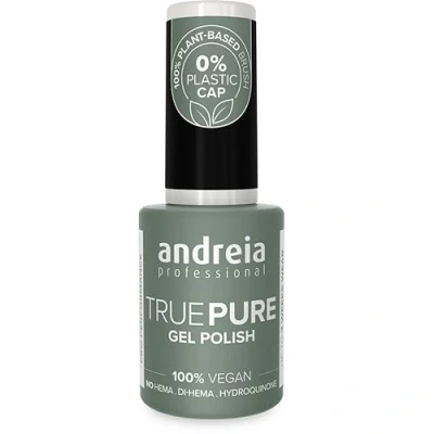 Image of Andreia Professional Hema Free Gel Polish TRUE PURE 21 and 100% Vegan for Sensitive Nails Semi Permanent UV LED Soak Off Nail Varnish Colour T46 Black 10.5ml