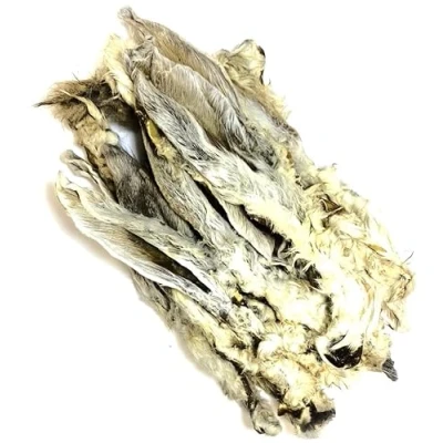 Image of 200g Rabbit Ears With Fur Natural Hypoallergenic Dog Treat Chew Low Fat Odour Hair SLD