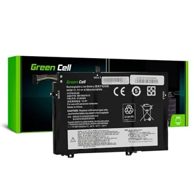 Image of Green Cell L17C3P52 L17L3P52 L17M3P53 L17M3P54 Battery for Lenovo ThinkPad L480 L490 L580 L590 L14 L15 Gen 1 2 Laptop (4100 mAh 11.1 V Black)