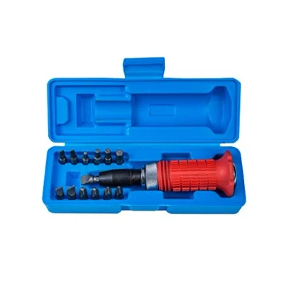 Image of Blue Spot Tools 12064 Impact Driver in Case, Red, Set of 13 Piece
