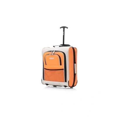 Image of Cabin Suitcase, EasyJet 45x36x20 Bag Under Seat Lightweight, Telescopic Handle, Soft Shell Small Carry on Suitcase with Wheels Travel Luggage, Case
