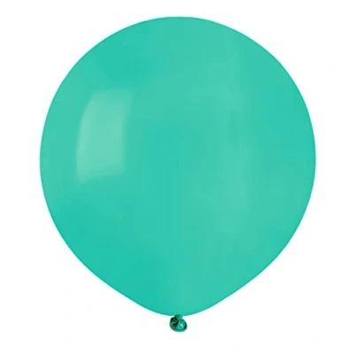 Image of Pack 25 balloons in natural latex Premium Quality G150 (Ø 48cm / 19&quot;), turquoise green